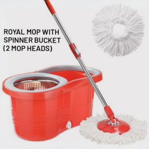 royal mop with spinner bucket (2 mop heads)
