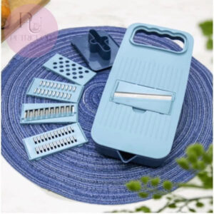 Multipurpose 5 in 1 Straight Drainage Vegetable Cutter/Slicer (Mix/Random Colour)