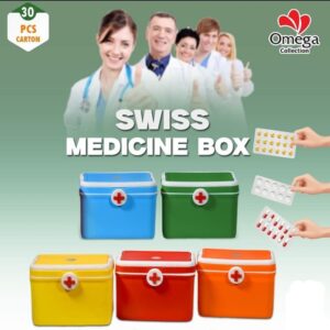 Swiss Medicine and First Aid Box With Portions