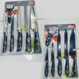 High Quality Kitchen Chef Knifes with Peeler - 6 Pcs Set