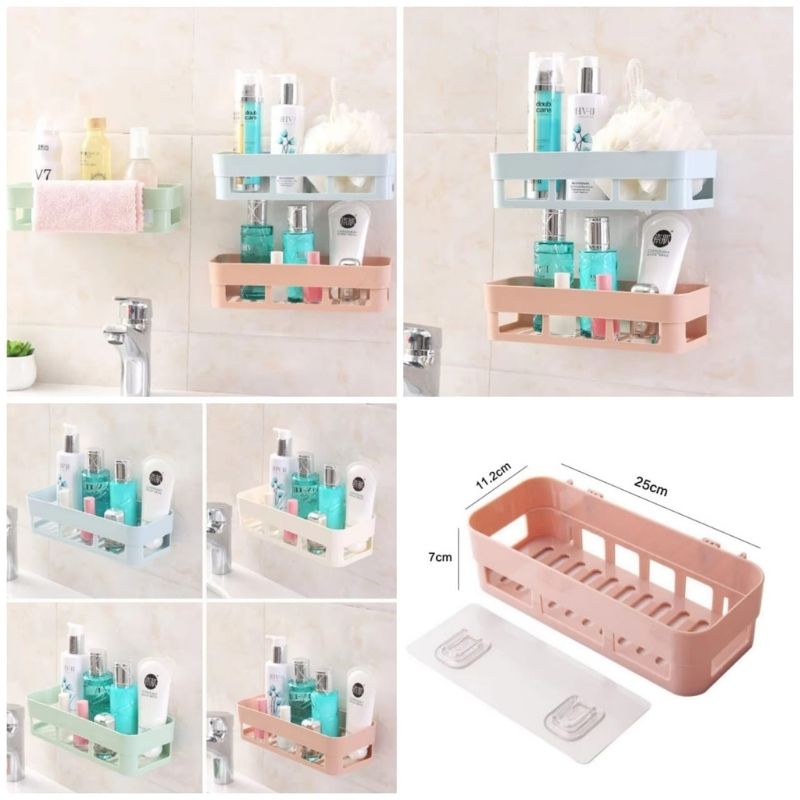 Self-Adhesive Wall Shelf Plastic (Random Colours)