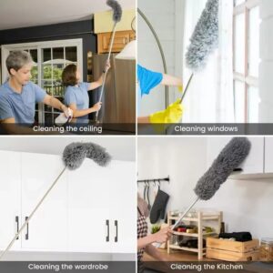 Flexible Gray Duster / Bendable Long Handle Cleaning Duster