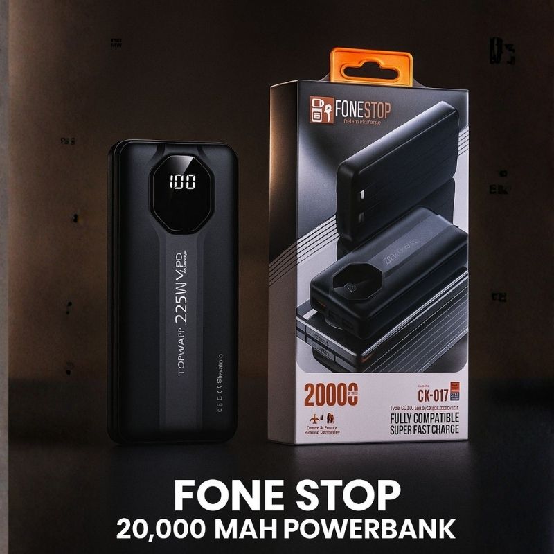 FoneStop Power Bank  20,000MAH SuperFast Charging In PD/Usb