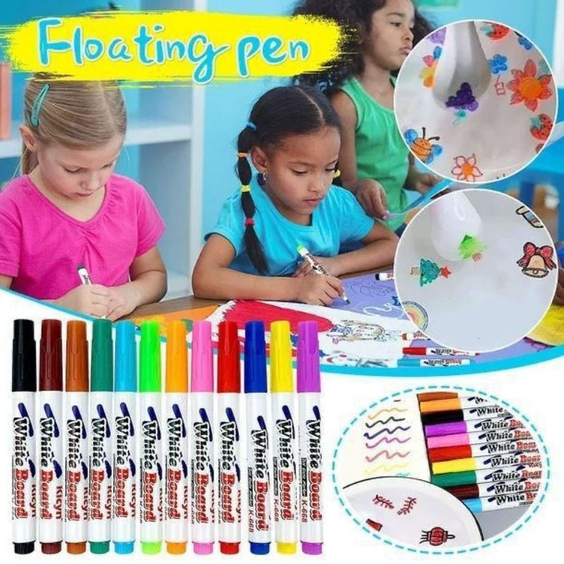 Water Paint Floating Markers Set (Pack of 13pcs)