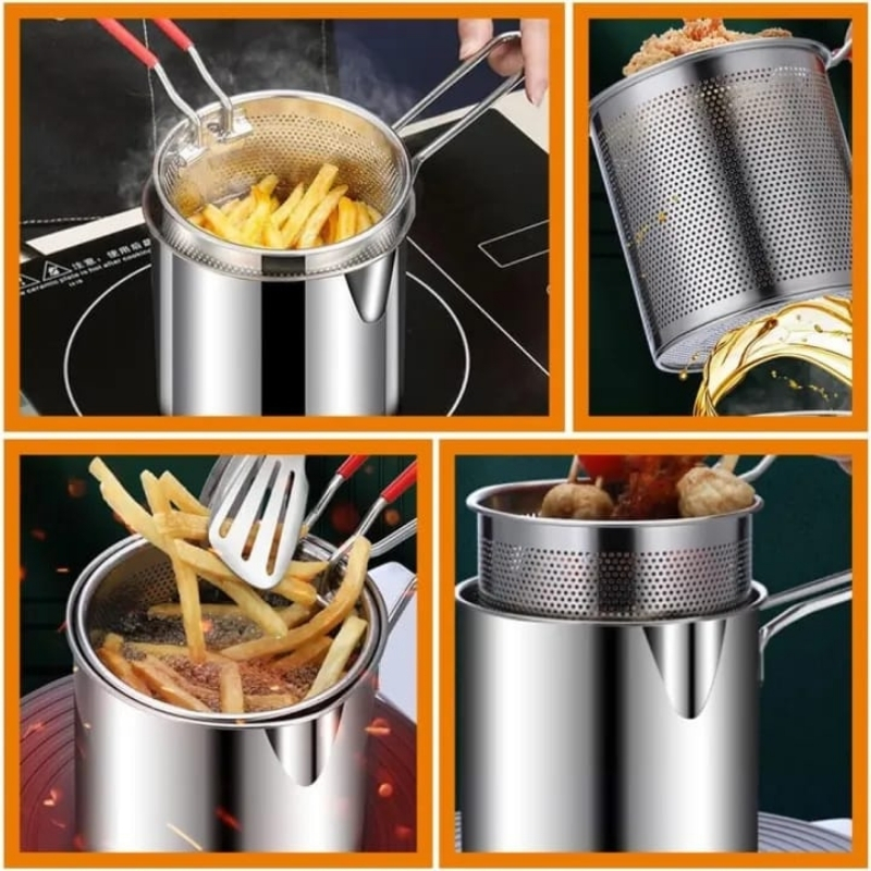 STAINLESS STEEL DEEP FRYING POT