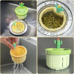 Creative Cactus Design Sink Filter Basket | Multifunctional Kitchen Drain Net Strainer
