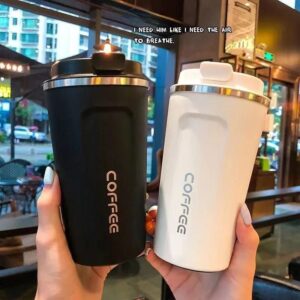 Imported Stainless Steel Vacuum Insulated Coffee Mug with Leakproof Lid – Hot & Cold Travel Cup