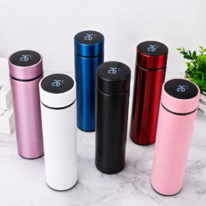 Smart Temperature Water Bottle 500ml LED Display Stainless Steel Hor & Cold