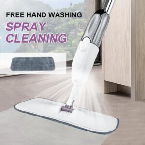 360° Rotating Water Spray Floor Mop with Refillable Bottle